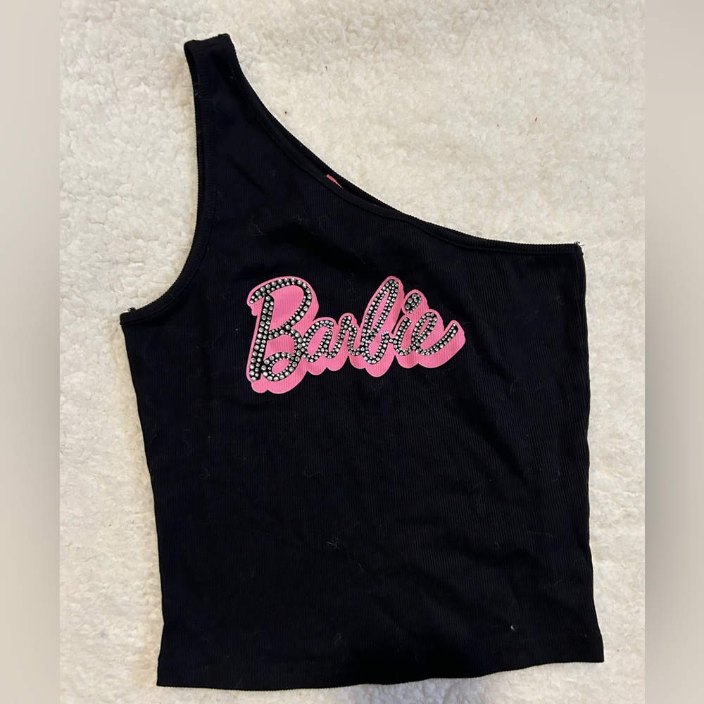 Barbie Rhinstone Logo Top
